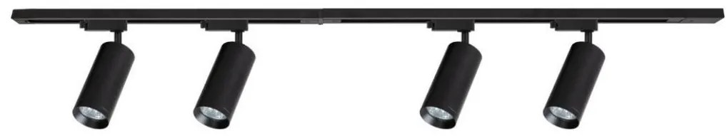 Faretto per sistema a binario MICA 4xGU10/10W/230V nero