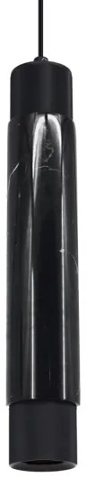 Lampadario su fune MARBLE 1xGU10/8W/230V nero