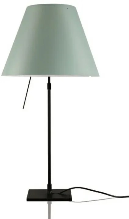 Costanza Lampada da Tavolo con Dimmer Nero/Comfort Green - Luceplan