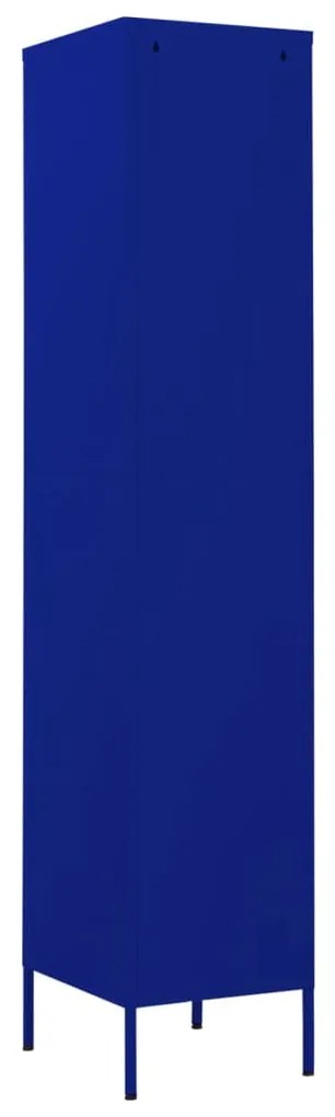 Armadio blu marino 35x46x180 cm in acciaio