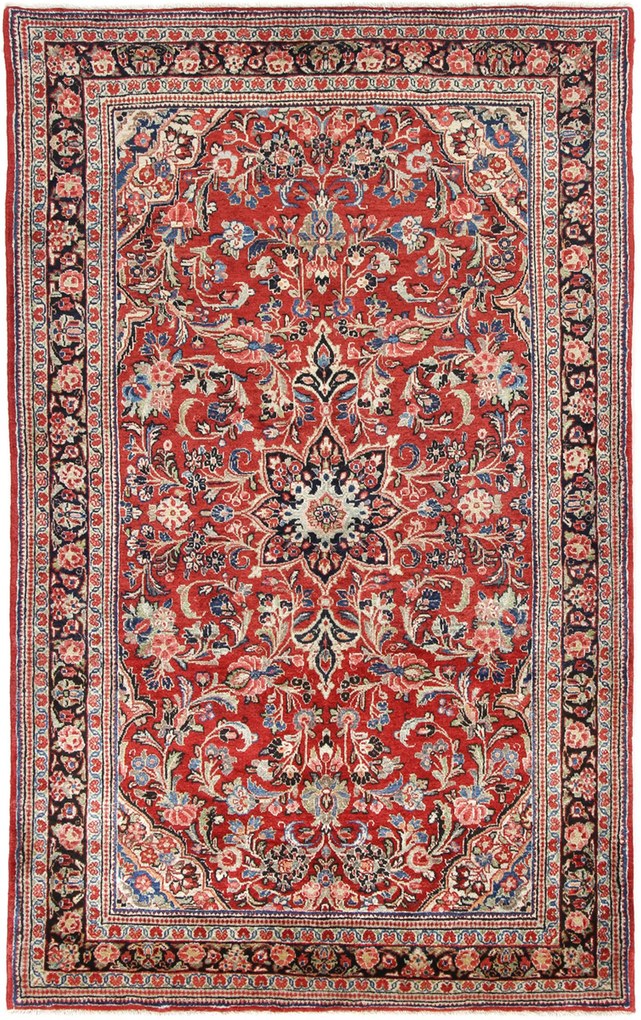 Sarouk Tappeto 130 x 220 (Iran) Annodato A Mano