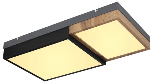 Globo 67286-30 - Plafoniera LED GUNDI LED/30W/230V marrone/nero