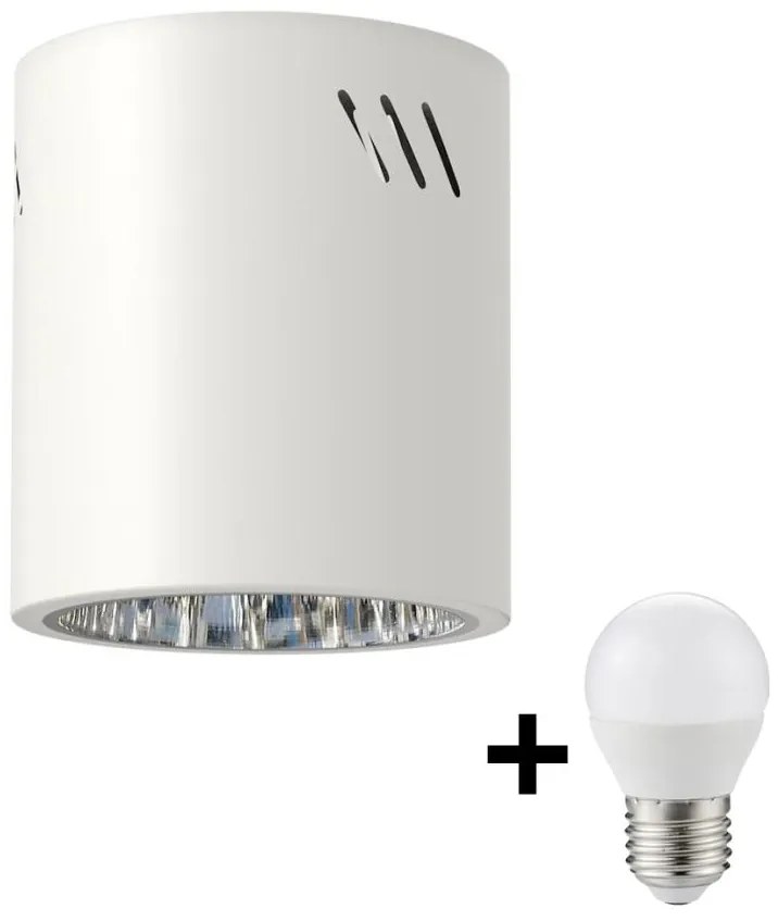 Faretto LED GEORGE 1xE27/6W/230V diametro 11 cm bianco