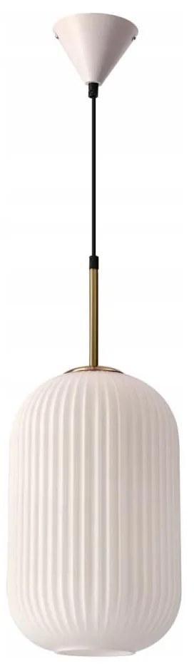 Lampadario a cavo CRESTO 1xE27/40W/230V bianco/oro