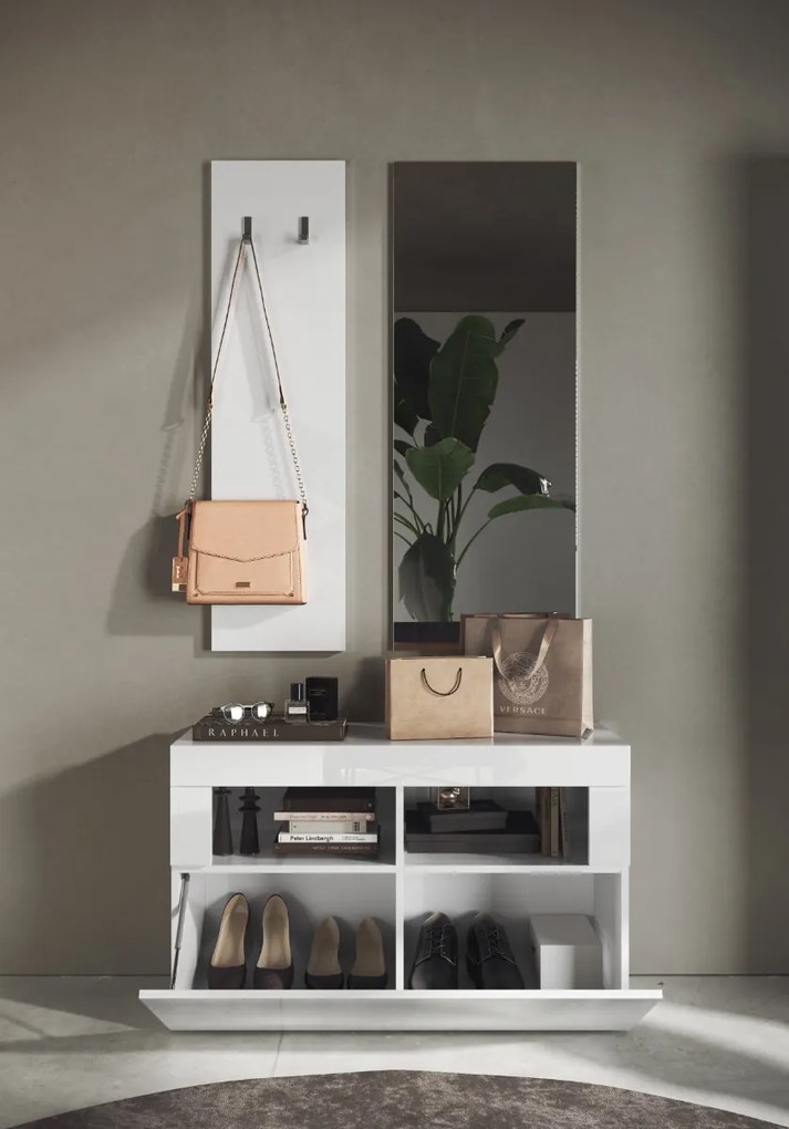 Mobile da ingresso Gabriel linea Basic in finitura Bianco Lucido