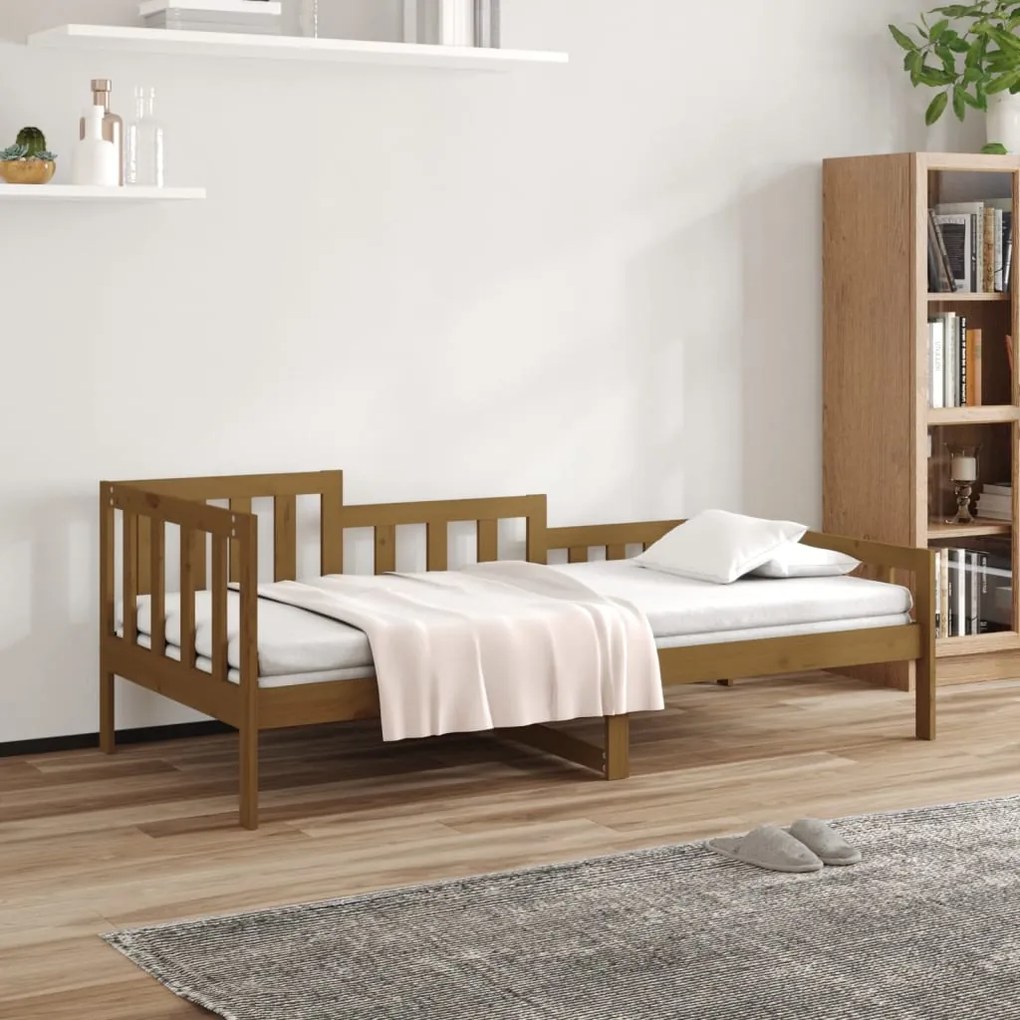Dormeuse miele 90x190 cm in legno massello di pino