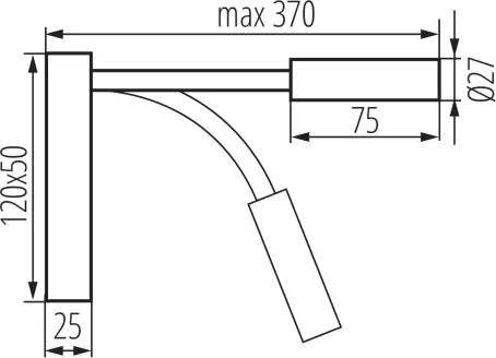 Kanlux 32518 - Lampada flessibile TONIL LED/3,3W/230V bianca/oro