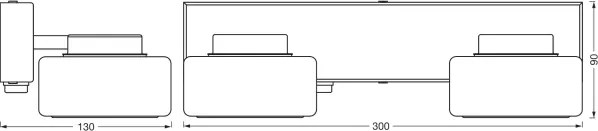 Osram - Applique da bagno a LED ORBIS FLAME 2xLED/5,5W/230V IP44 nero