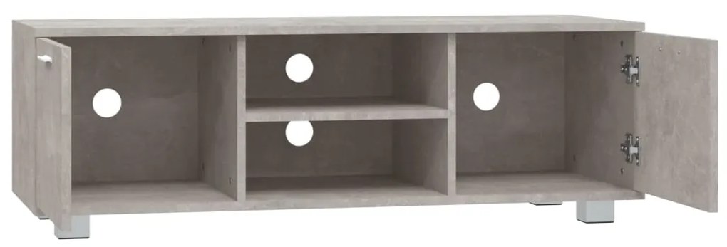 Mobile per tv grigio cemento 120x40,5x35 cm legno multistrato