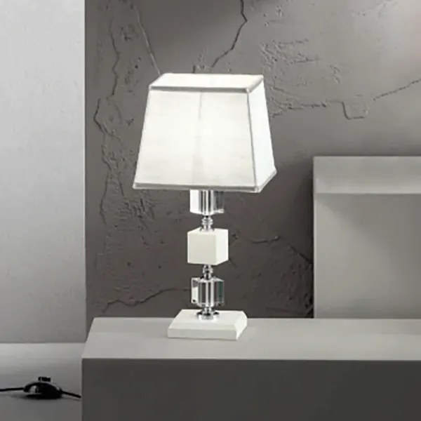 Lampada da tavolo LIVIA in cristallo Bianco 20x43 cm