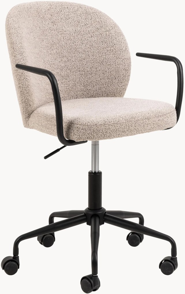 Sedia da scrivania girevole in bouclé Patricia