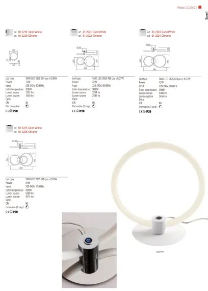 Redo 01-2221 - Plafoniera dimmerabile a LED SPELL LED/32W/230V bianca