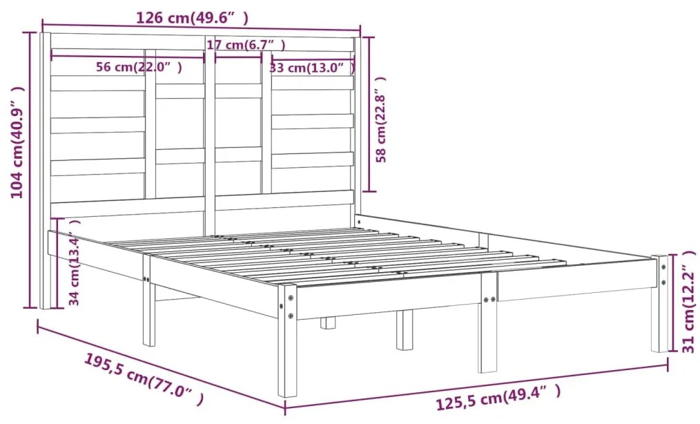 Giroletto in Legno Massello 120x190 cm Small Double