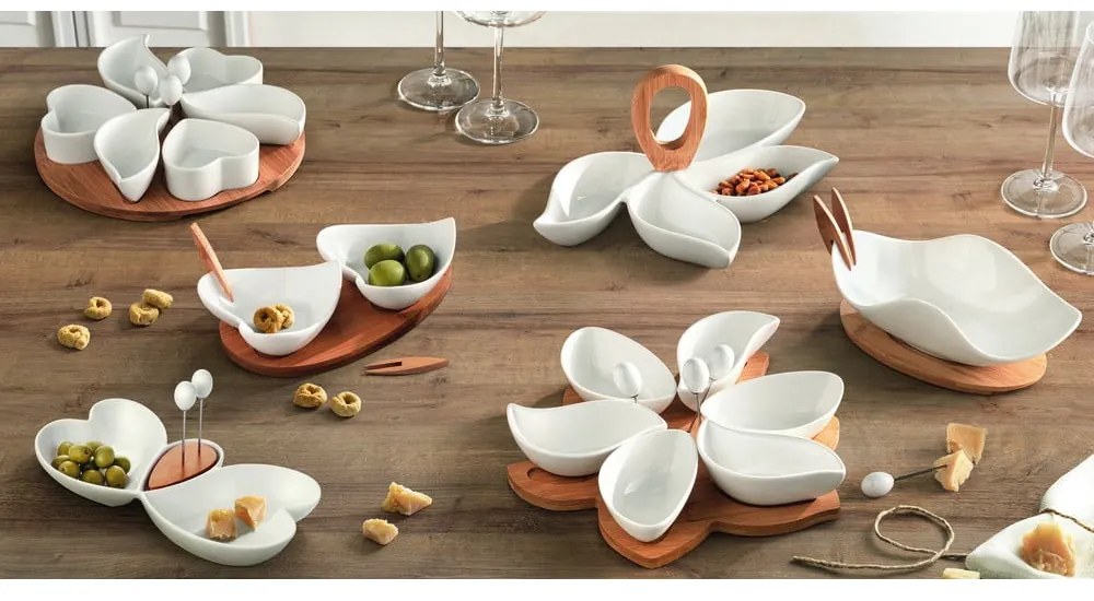 Piatto da portata con vassoio e 4 spiedini Nuvola - Brandani