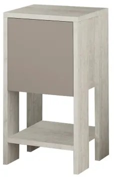Comodino EMA 55x30 cm bianco/beige