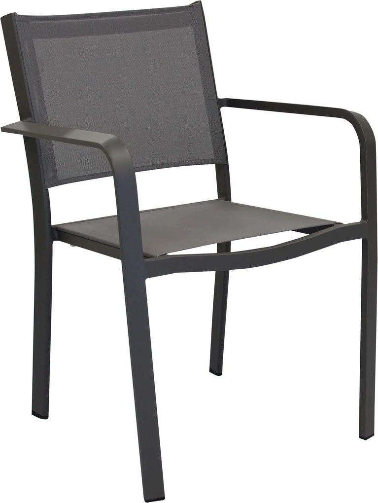 SPLENDOR - poltrona da giardino in alluminio e textilene impilabile