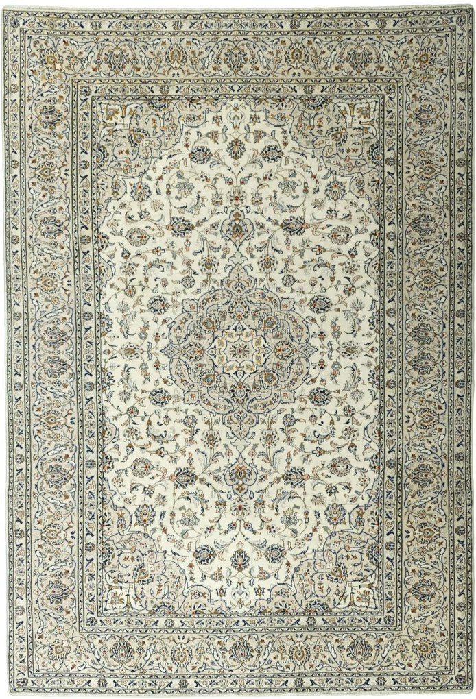 Kashan Tappeto persiano 360 x 250 Beige (Iran) Annodato A Mano