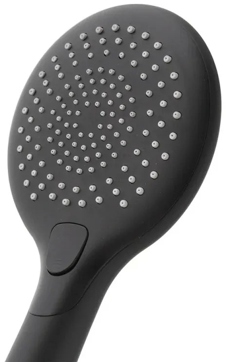 Doccetta tonda 26,5 cm in ABS nera con 3 getti Hidra