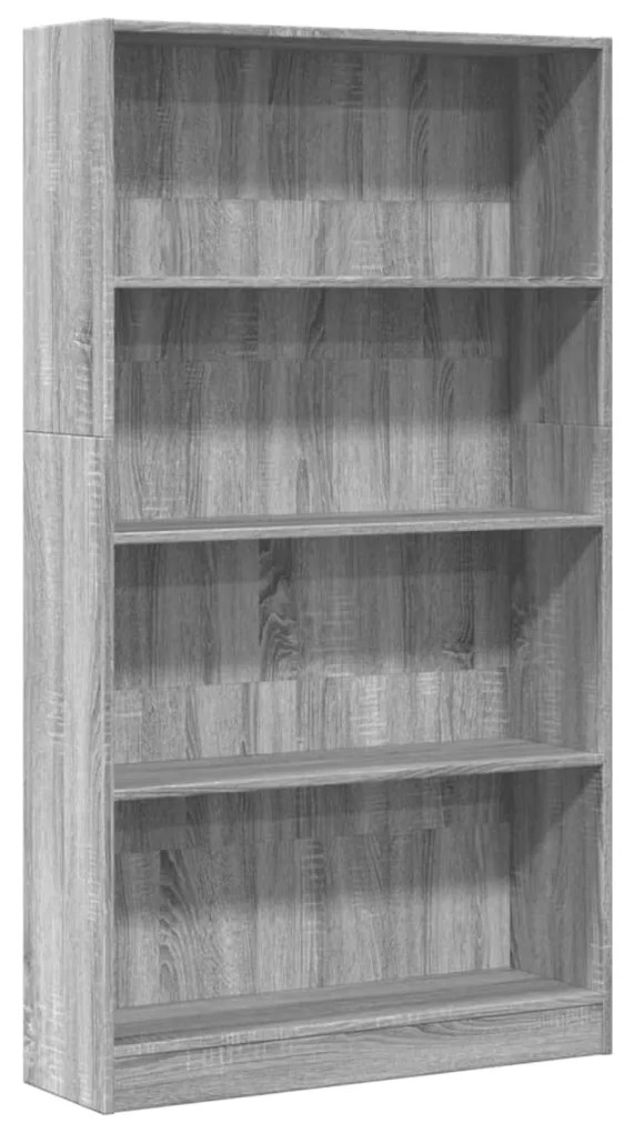 Libreria grigio sonoma 80x24x143 cm in legno multistrato