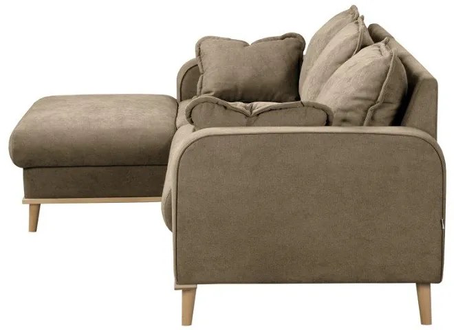 Divano angolare marrone chiaro (angolo sinistro) Beata - Ropez