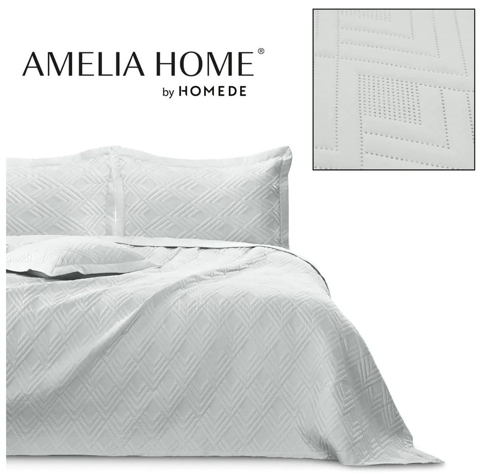 Copriletto grigio chiaro in microfibra con rivestimento trapuntato 170x210 cm Ophelia – Restilo