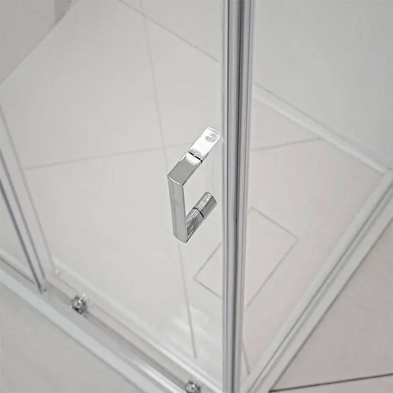 Box doccia angolare 70x120 cm Icon fisso + scorrevole con vetro trasparente