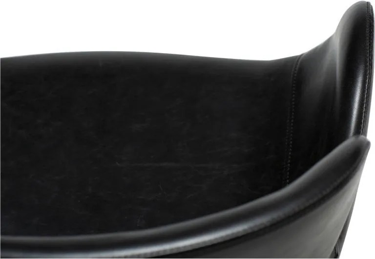 Sedia da pranzo nera in imbottito con braccioli Gaia – DAN-FORM Denmark