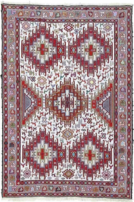 Kilim Tappeto 100x140 (Iran) Annodato A Mano