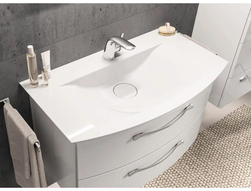Lavabo d'appoggio rettangolare L 109 x H 5 x P 50.5 cm bianco