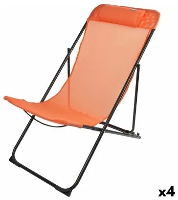 Amaca pieghevole Aktive Arancio 52 x 87 x 77 cm (4 Unità)