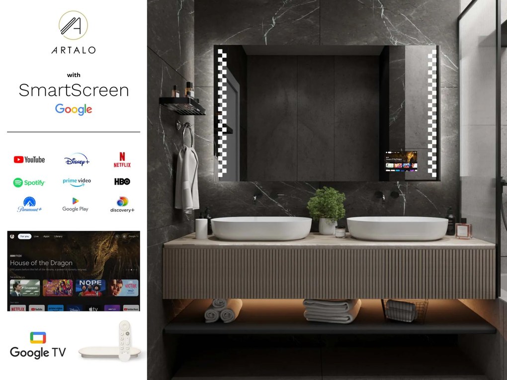 Specchio con illuminazione LED  M8
