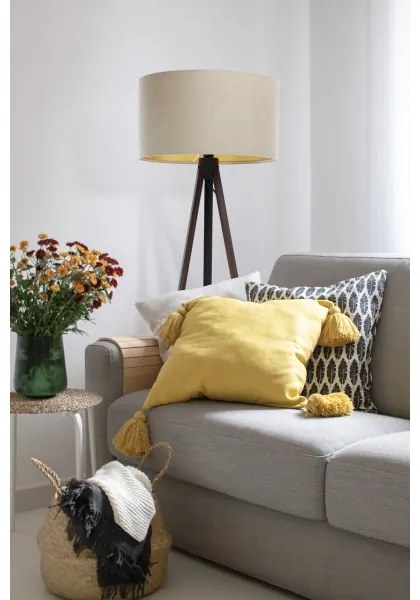 Lampada da terra STANDART 1xE27/60W/230V beige/marrone