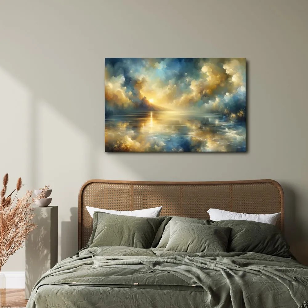 Quadro su tela – Raggi di sole sull’acqua