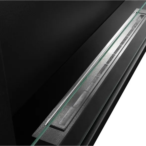 Camino a bioetanolo da incasso ad angolo biocamino angolare 120x45 cm SUTRI 120 DX