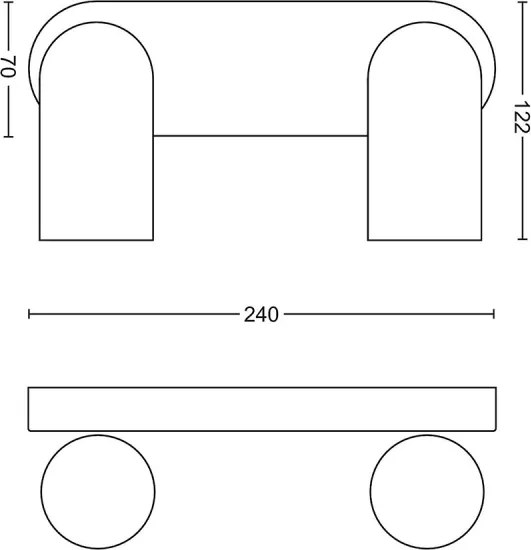 Philips - Faretto LED RGBW dimmerabile PONGEE 2x GU10 / 4,8W / 230V nero + telecomando