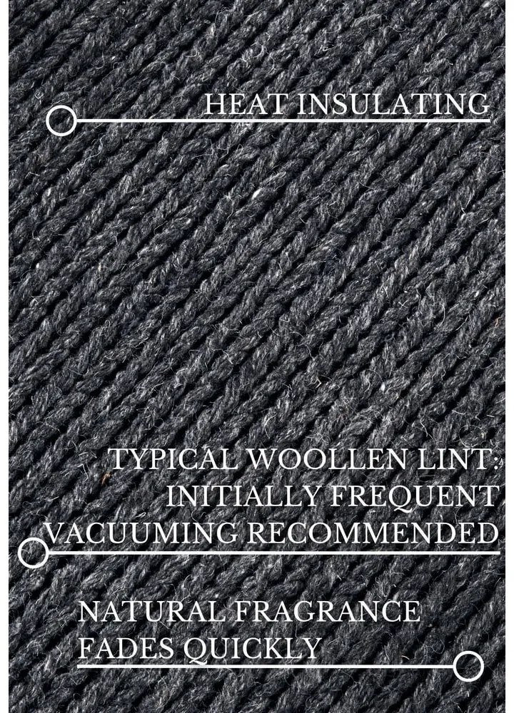 Tappeto grigio scuro in lana intrecciata 190x280 cm Francois - Villeroy&Boch