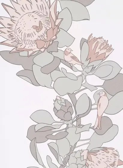 Paint & Paper Library Carta da parati Protea Trail - Salt