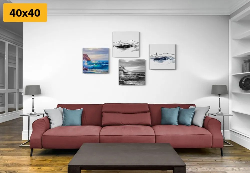 Set di quadri – Imitazione di mare dipinto