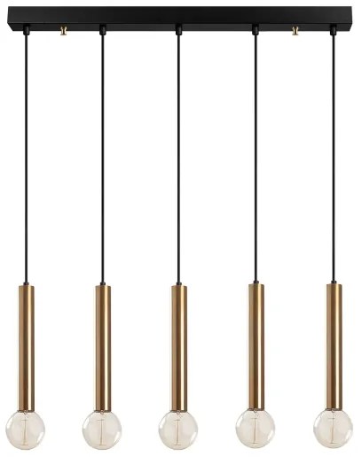 Lampadario a cavo TEMPO 5xE27/40W/230V dorato