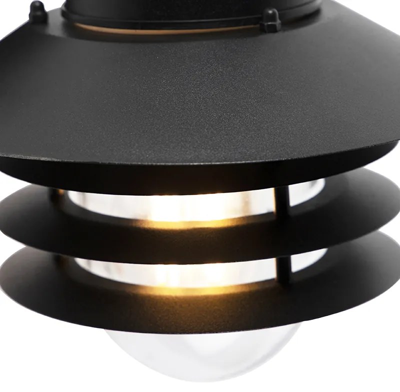 Lampada da parete per esterni moderna nera IP44 - Prato Down