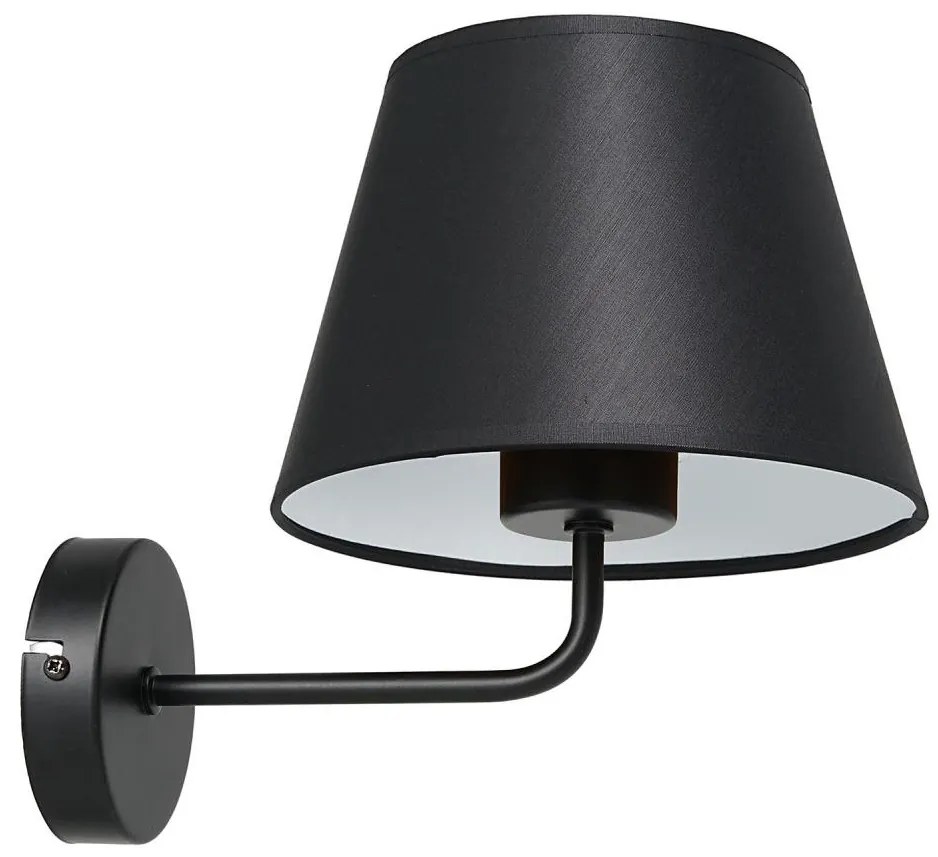 Lampada da parete ARDEN 1xE27/60W/230V nero/bianco