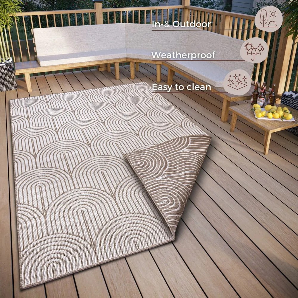 Tappeto marrone per esterni 200x290 cm Pangli Linen - Hanse Home