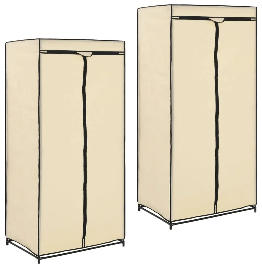 Armadio 2 Pz Crema 75x50x160 Cm /
