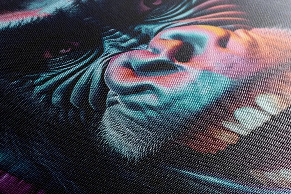 Stampa su tela – Gorilla con cuffie