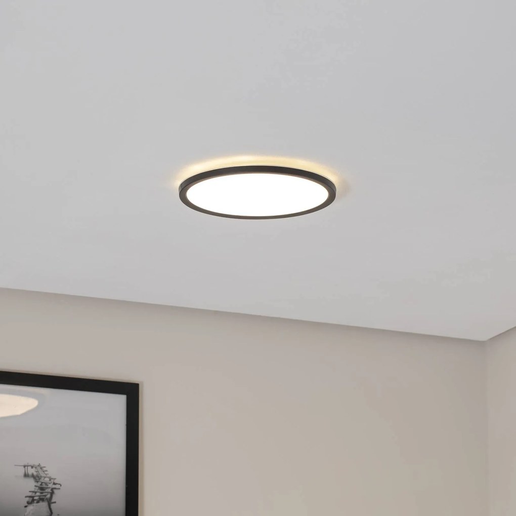 TK Lighting Pannello LED Aqua, Ø 30 cm, nero, metallo/plastica, CCT dimmerabile