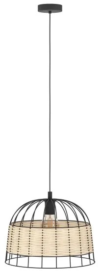 Eglo 55709 - Lampadario a sospensione con filo ANWICK 1xE27/40W/230V rattan
