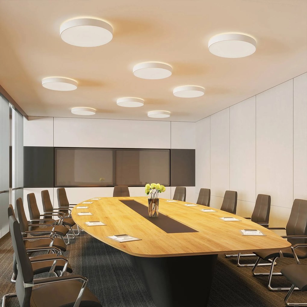 Plafoniera a LED Vanida Arcchio, dimmerabile, Bianco / Opale, Cucina, Alluminio, Moderno, Plafoniera LED