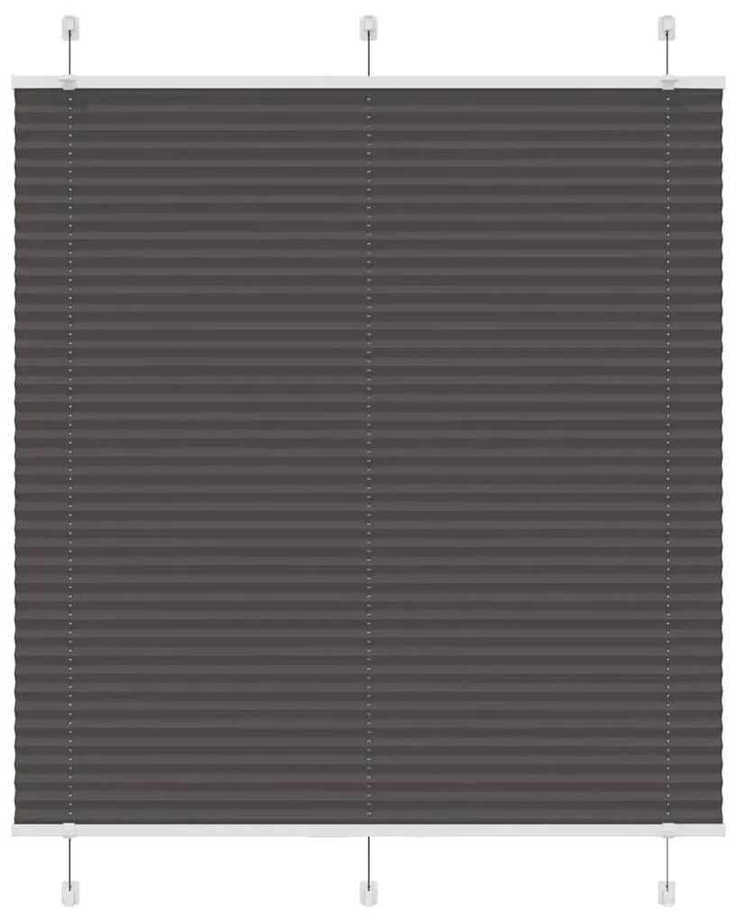 Tenda Plissettata Nera 115x150 Cm Larghezza Tessuto 114,4 Cm /
