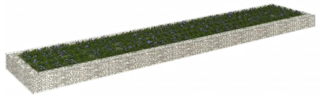 Gabbione Letto Rialzato İn Acciaio Zincato 500x100x20 Cm /