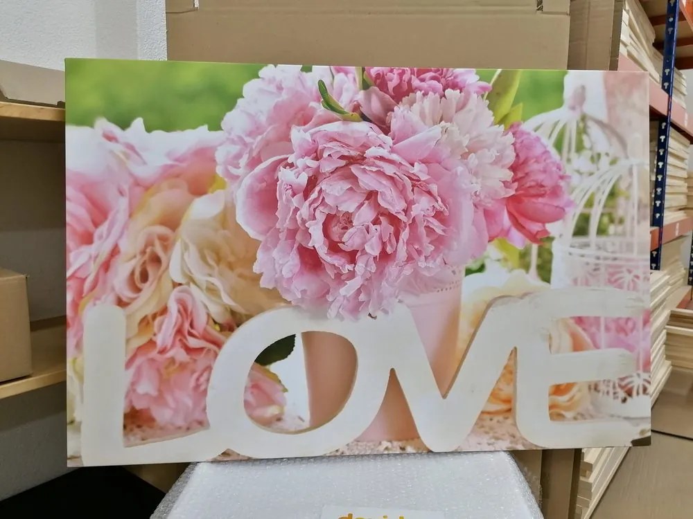 Stampa su tela – Con scritta romantica Love